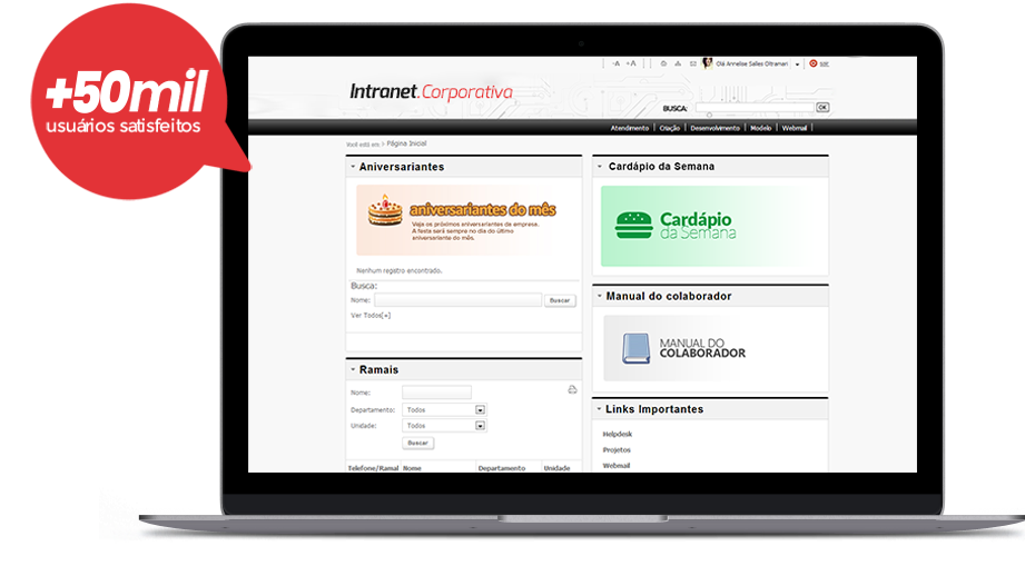 Usuários Intranet Corporativa